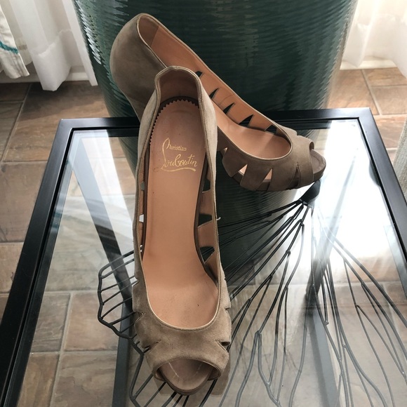 Christian Louboutin High Heels Cut Out Peep Toes - Picture 7 of 7